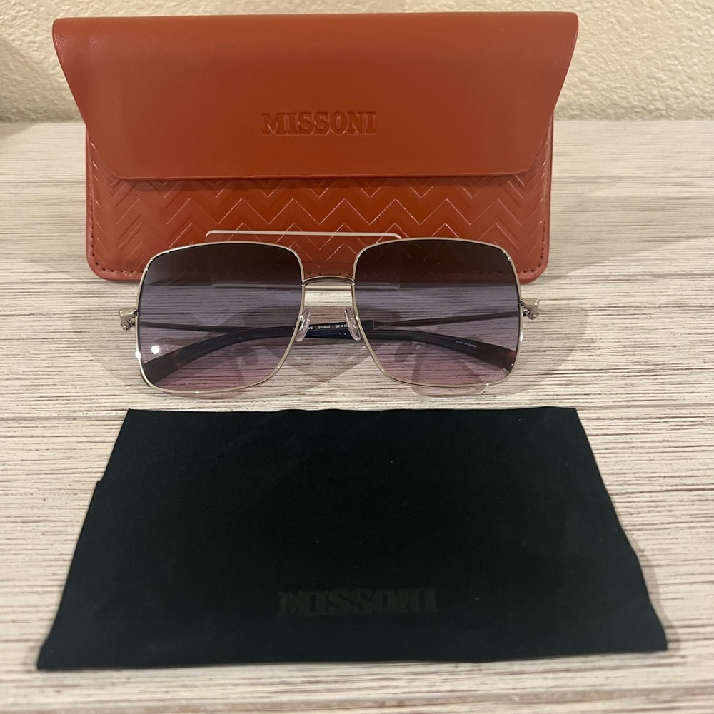 MISSONI Pallidium 58mm Square Oversize Sunglasses NWOT
